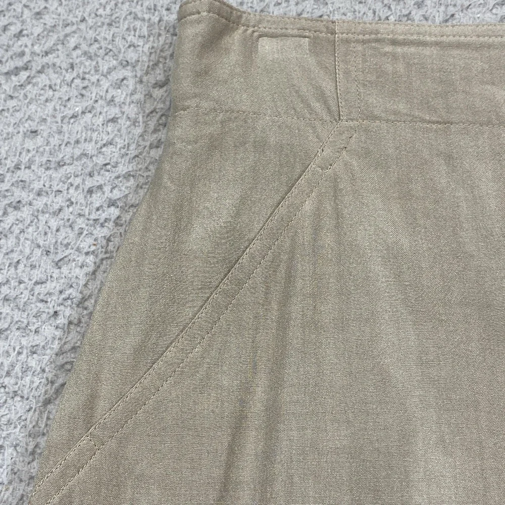 MaxMara Skirt Womens 12 Beige Silk High Waisted‎ Midi Straight Italy Russek's